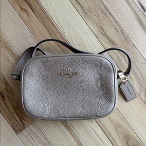 Coach Beige Leather Crossbody Bag